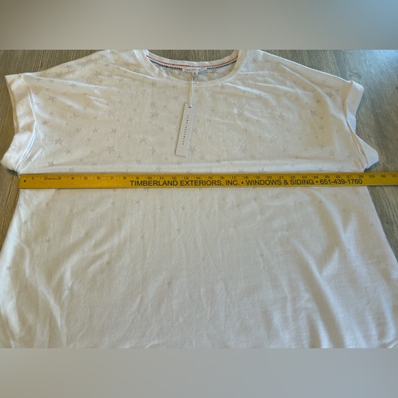 Jane & Delancey Women's Blouse Top w/ Stars Short Sleeve Plus Size 3X White NWT. - Picture 10 of 13